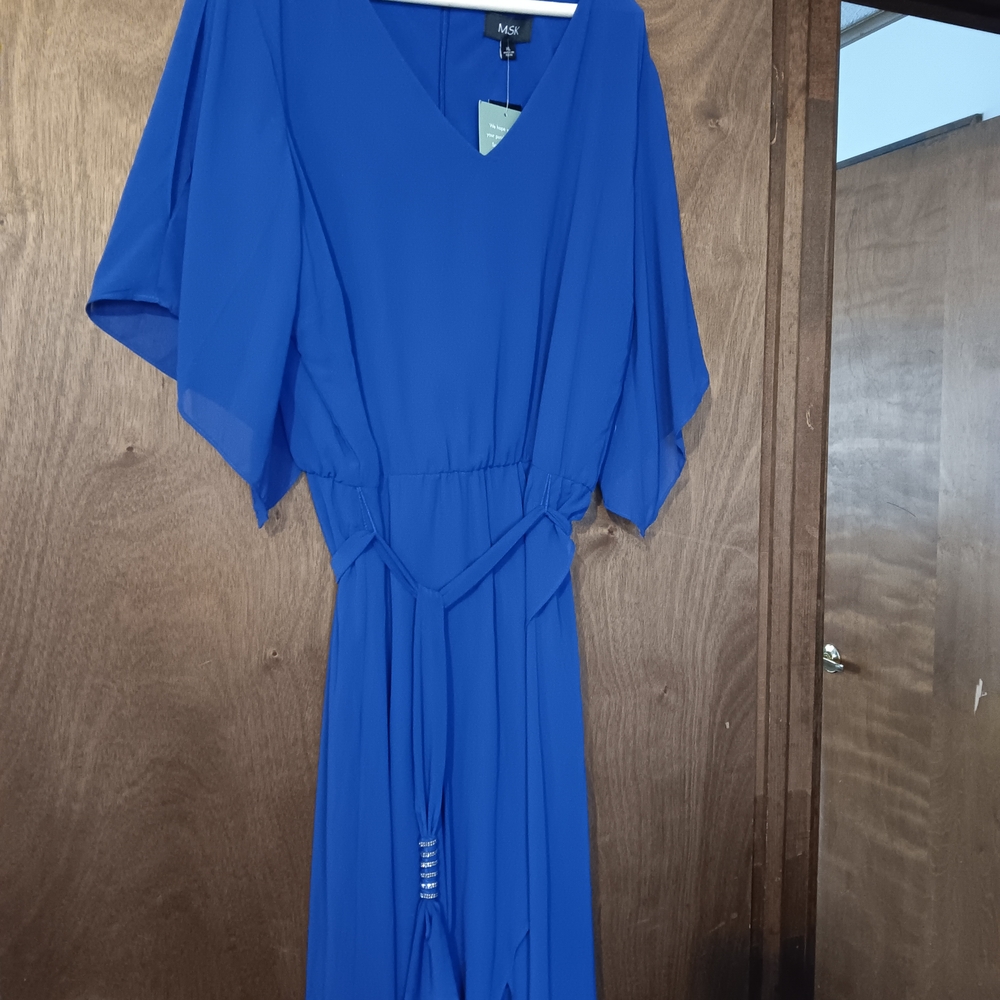 MSK Blue High Low Dress